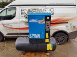ABAC SPINN 3KW 4HP SILENT ROTARY SCREW AIR COMPRESSOR 3KW/4HP 13CFM 270L LOW HRS