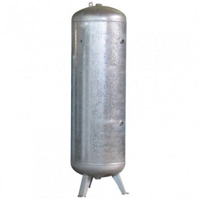 EnzAir Galvanised 270L Vertical Air Receiver 11 Bar c/w Gauge & Safety Valve