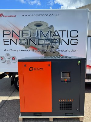 ENZAIR EZ37-VSD VARIABLE SPEED ROTARY SCREW AIR COMPRESSOR 37KW 50HP 220CFM
