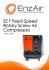 ENZAIR EZ5 T FIXED SPEED ROTARY SCREW AIR COMPRESSOR 5.5KW 7.5HP 22CFM 10BAR 210L TANK